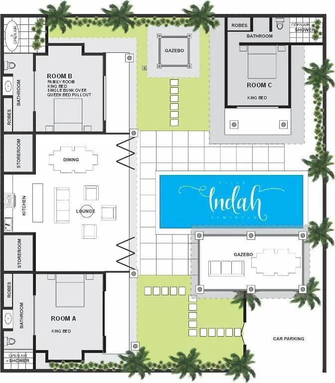 Beautiful Villa Indah 塞米亚克